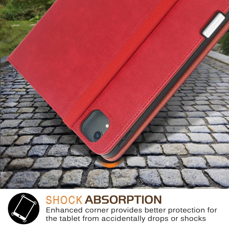 For iPad Air 11 2025 / 2024 Front Stand Smart TPU Leather Tablet Case(Red)