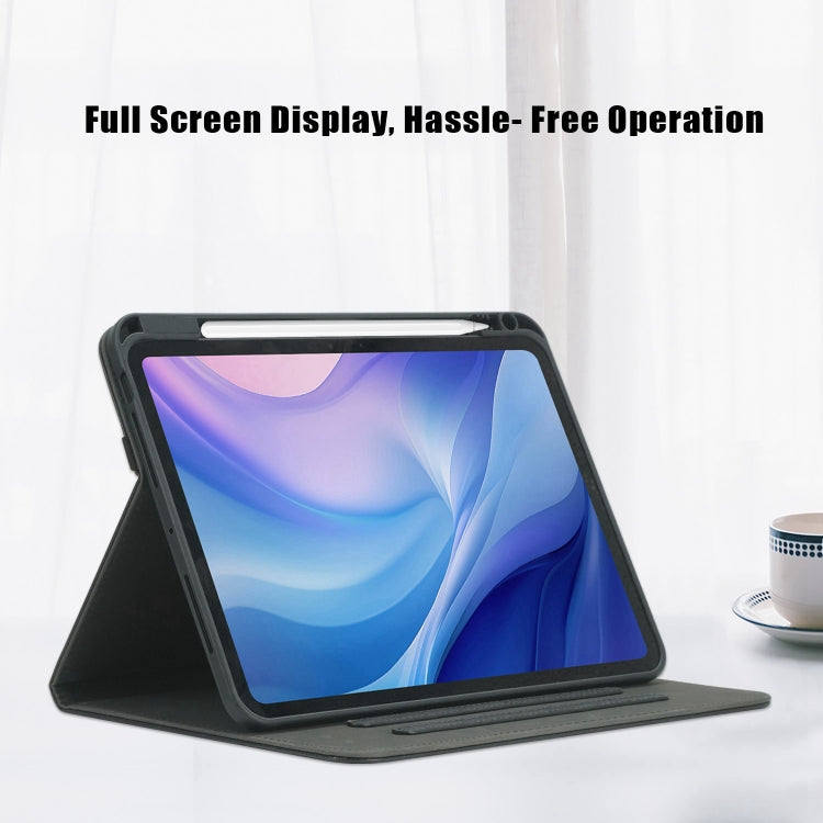 For iPad Pro 11 2024 Front Stand Smart TPU Leather Tablet Case(Black)