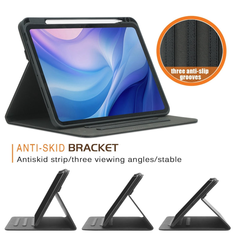For iPad Pro 11 2024 Front Stand Smart TPU Leather Tablet Case(Black)