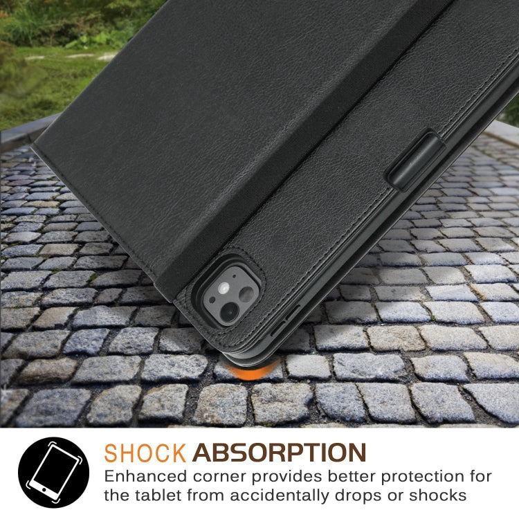 For iPad Pro 11 2024 Front Stand Smart TPU Leather Tablet Case(Black)