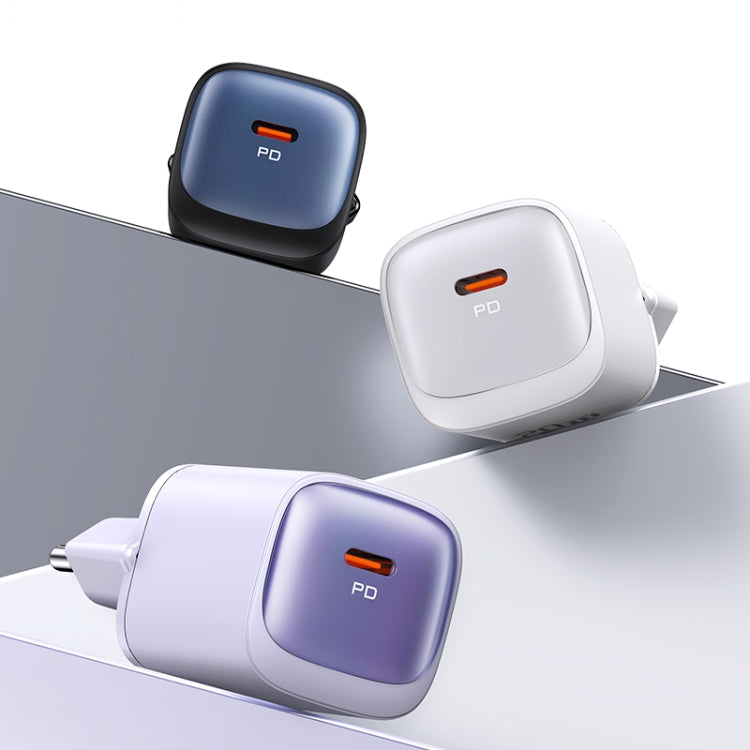 USAMS CC248 20W USB-C / Type-C GaN Fast Charger, EU Plug(White)