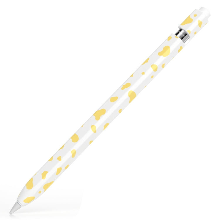 For Apple Pencil 1 Cow Pattern Stylus Silicone Protective Cover(Yellow)