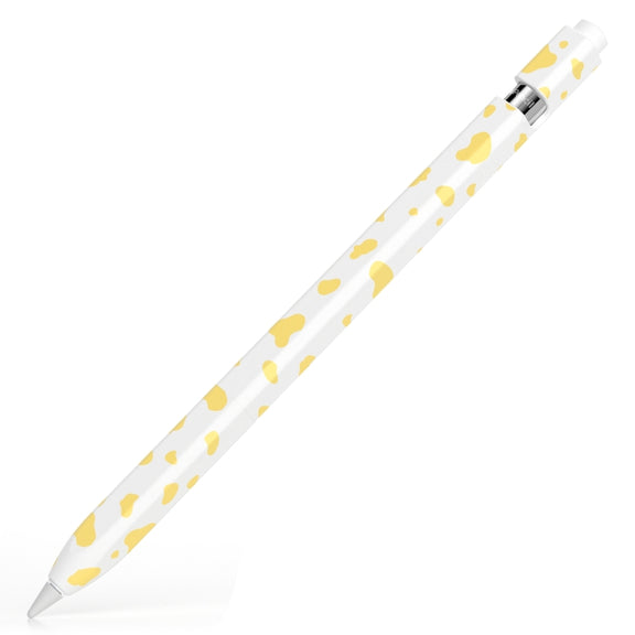 For Apple Pencil 1 Cow Pattern Stylus Silicone Protective Cover(Yellow)