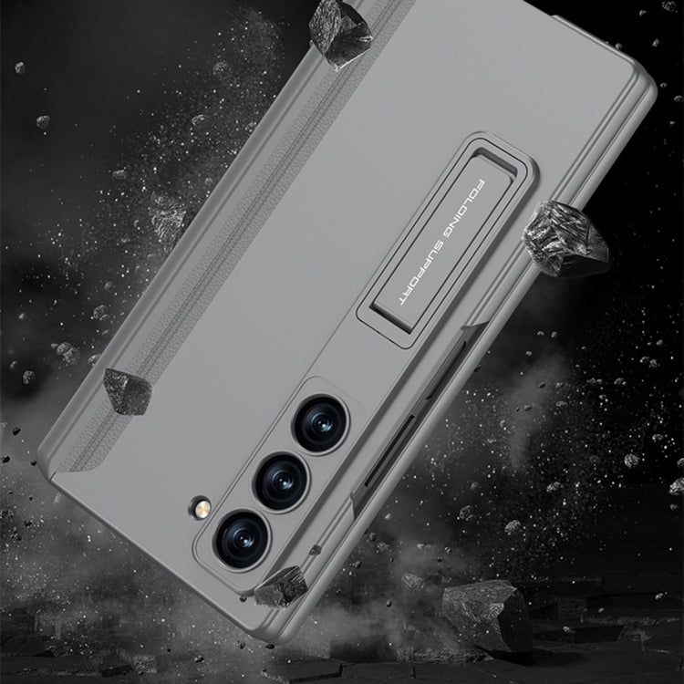 For Samsung Galaxy Z Fold6 GKK Integrated Magnetic Full Coverage Flip Phone Case with Pen Box, Not Included Pen(Gold)