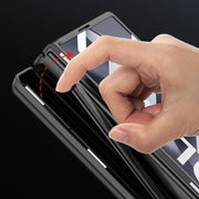 For Samsung Galaxy Z Fold6 GKK Integrated Magnetic Full Coverage Flip Phone Case with Pen Box, Not Included Pen(Titanium Gray)