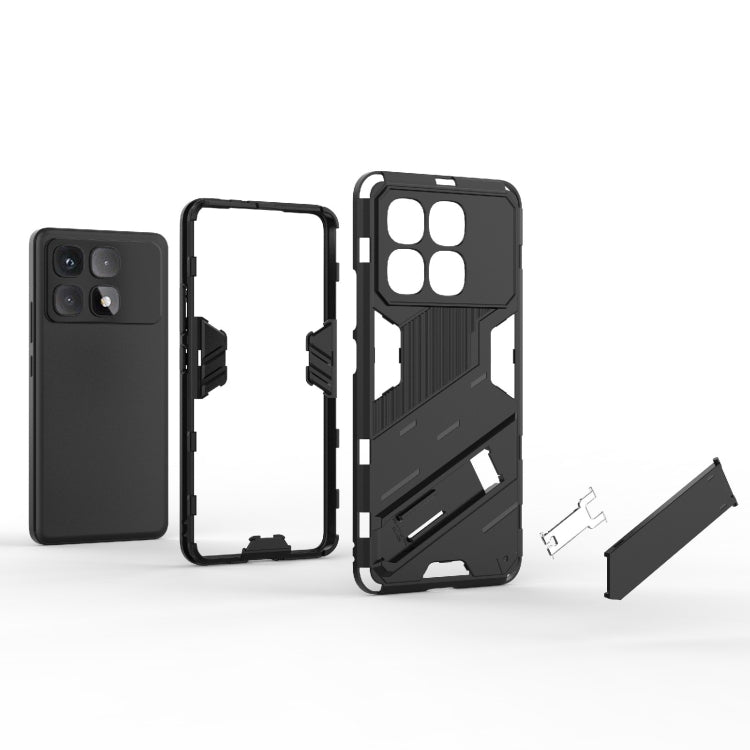 For Redmi K70 Ultra Global Punk Armor 2 in 1 PC + TPU Phone Case with Holder(Orange)