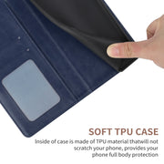 For Samsung Galaxy S25 5G Y-shaped Pattern Flip Leather Phone Case(Blue)