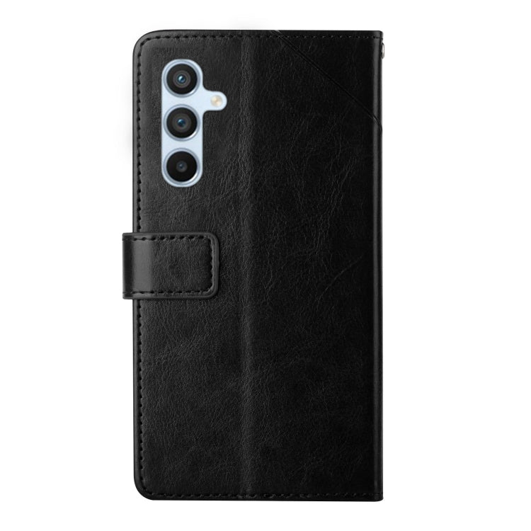 For Samsung Galaxy S25+ 5G Y-shaped Pattern Flip Leather Phone Case(Black)