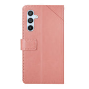 For Samsung Galaxy S25+ 5G Y-shaped Pattern Flip Leather Phone Case(Pink)