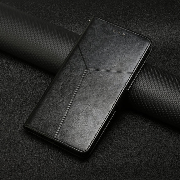For Samsung Galaxy S25 Ultra 5G Y-shaped Pattern Flip Leather Phone Case(Black)