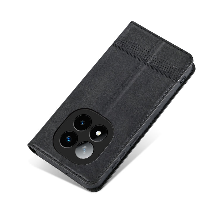 For Redmi Note 14 Pro 5G AZNS Magnetic Calf Texture Flip Leather Phone Case(Black)