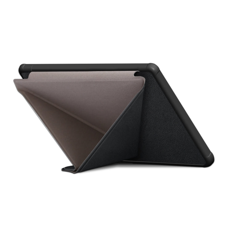 For Kobo Libra Colour 2024 Solid Color Deformation TPU Leather Smart Tablet Case(Black)