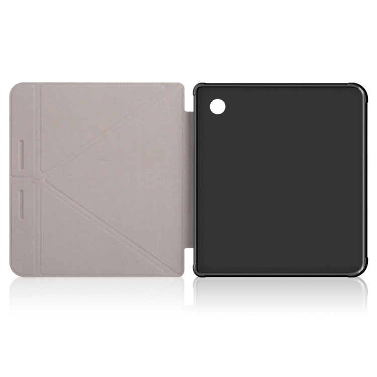 For Kobo Libra Colour 2024 Solid Color Deformation TPU Leather Smart Tablet Case(Dark Blue)