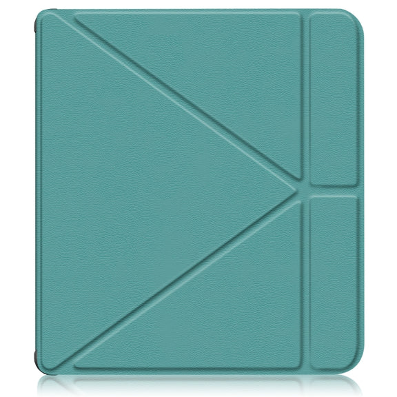 For Kobo Libra Colour 2024 Solid Color Deformation TPU Leather Smart Tablet Case(Green)