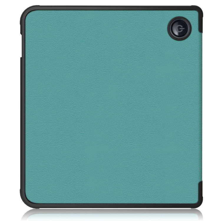 For Kobo Libra Colour 2024 Solid Color Deformation TPU Leather Smart Tablet Case(Green)