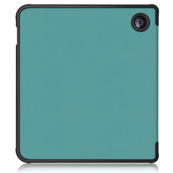 For Kobo Libra Colour 2024 Solid Color Deformation TPU Leather Smart Tablet Case(Green)
