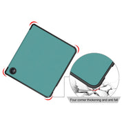 For Kobo Libra Colour 2024 Solid Color Deformation TPU Leather Smart Tablet Case(Green)