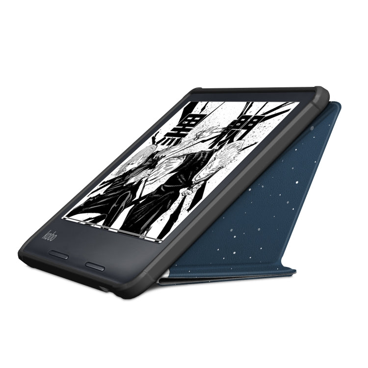 For Kobo Libra Colour 2024 Solid Color Deformation TPU Leather Smart Tablet Case(Lazy Cat)