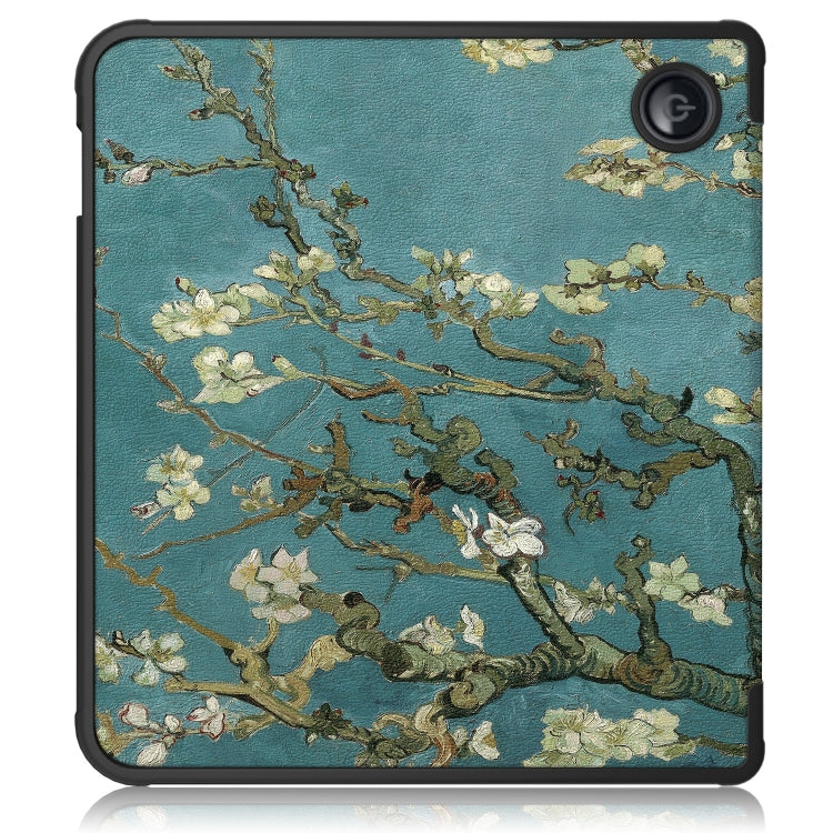 For Kobo Libra Colour 2024 Solid Color Deformation TPU Leather Smart Tablet Case(Apricot)