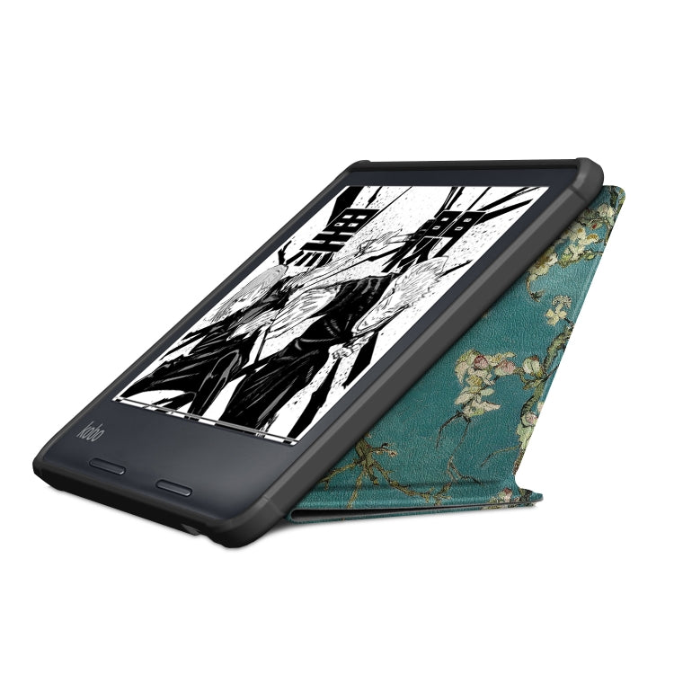 For Kobo Libra Colour 2024 Solid Color Deformation TPU Leather Smart Tablet Case(Apricot)