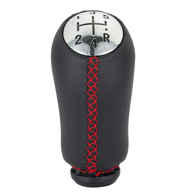 For Renault Clio III MK3 Car Gear Lever Knob Leather Gear Shift Knob(Red)
