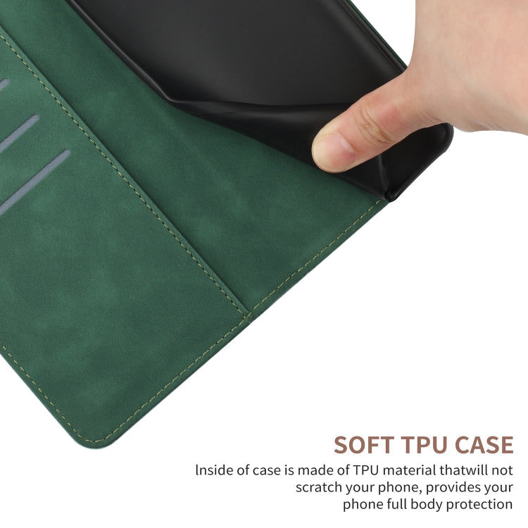 For Samsung Galaxy S25 5G Stitching Embossed Leather Phone Case(Green)