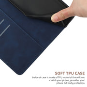 For Samsung Galaxy S25+ 5G Stitching Embossed Leather Phone Case(Blue)