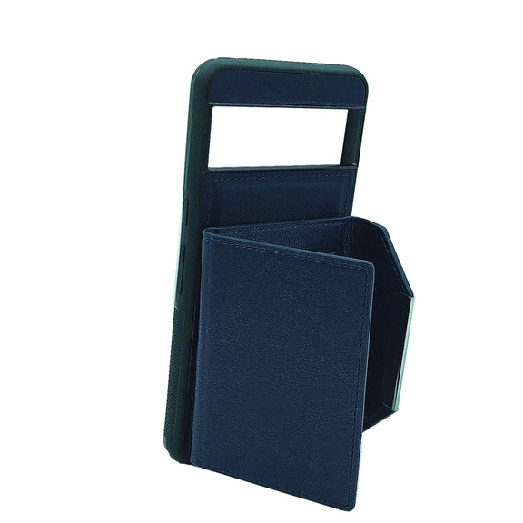 For Google Pixel 9 Pro XL Solid Color Metal Buckle Card Slots Bag Phone Case(Blue)