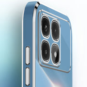 For Redmi K70 Ultra XINLI Straight Edge 6D Electroplate TPU Phone Case with Ring Holder(Celestial Blue)
