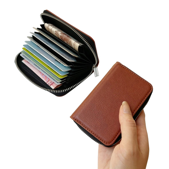 For Google Pixel 8a Solid Color Zipper 11-Card Slots Bag Phone Case with Lanyard(Brown)