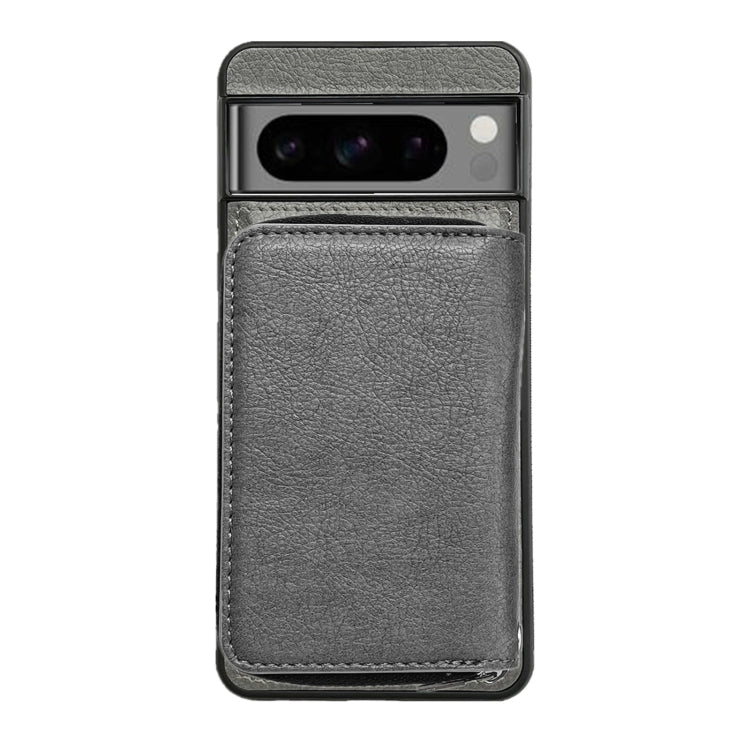 For Google Pixel 7 Pro Solid Color Zipper 11-Card Slots Bag Phone Case with Lanyard(Grey)