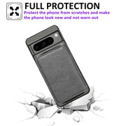 For Google Pixel 7 Pro Solid Color Zipper 11-Card Slots Bag Phone Case with Lanyard(Grey)