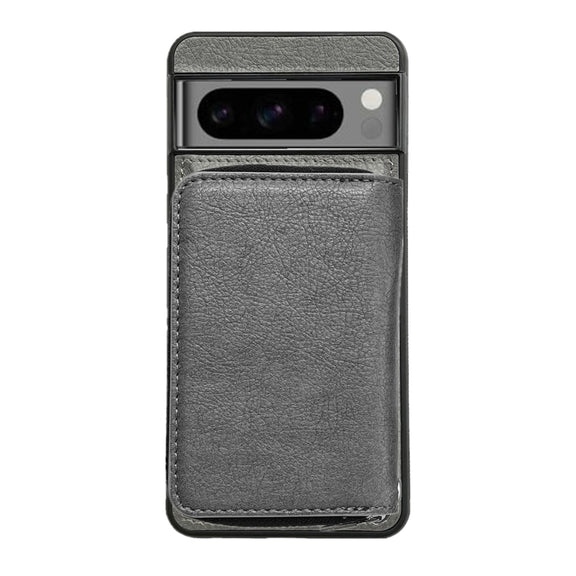 For Google Pixel 6a Solid Color Zipper 11-Card Slots Bag Phone Case with Lanyard(Grey)