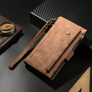 For Samsung Galaxy S25+ 5G ESEBLE Retro Frosted RFID Flip Leather Phone Case(Brown)