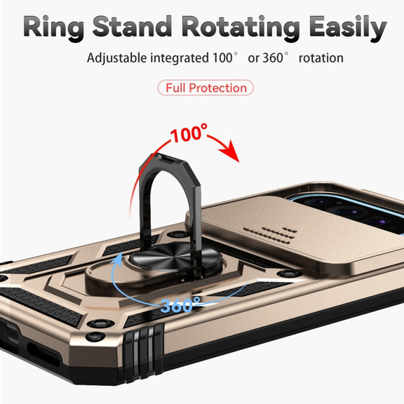 For Google Pixel 9 Sliding Camshield Holder Phone Case(Gold)