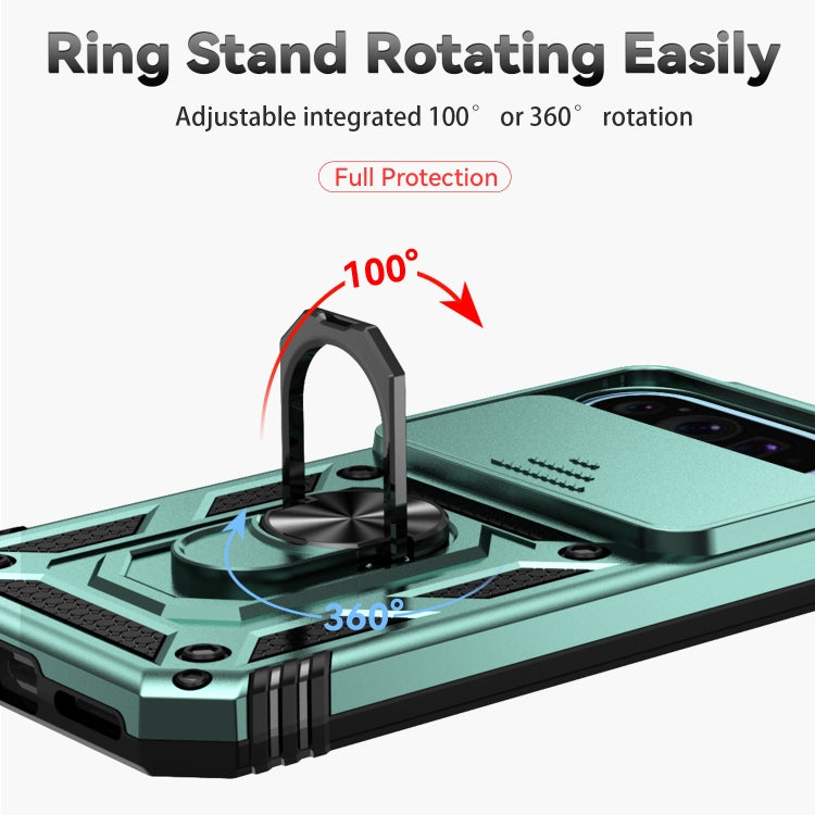 For Google Pixel 9 Sliding Camshield Holder Phone Case(Green)