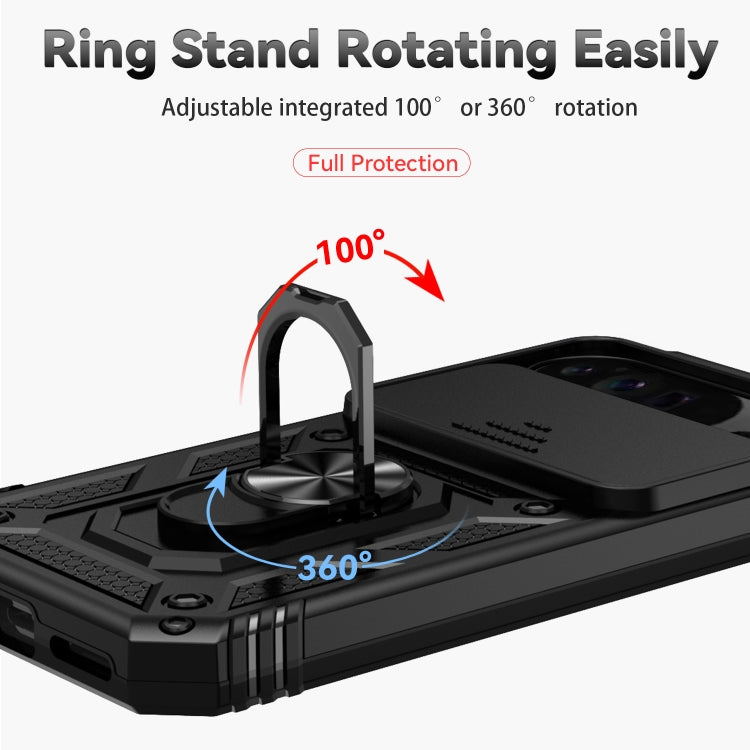 For Google Pixel 9 Pro Sliding Camshield Holder Phone Case(Black)