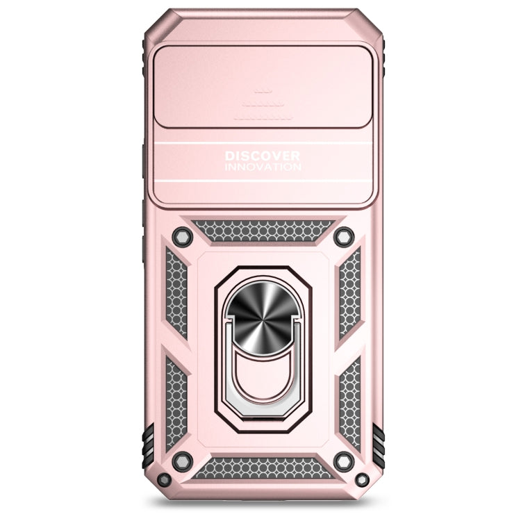 For Google Pixel 9 Pro Sliding Camshield Holder Phone Case(Rose Gold)