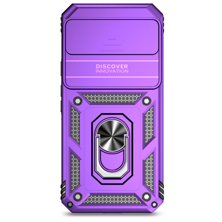 For Google Pixel 9 Pro Sliding Camshield Holder Phone Case(Purple)