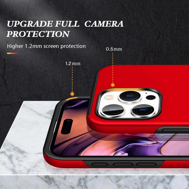 For iPhone 16 Magnetic Ring Holder Phone Case(Red)