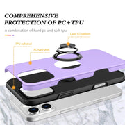 For iPhone 16 Magnetic Ring Holder Phone Case(Purple)