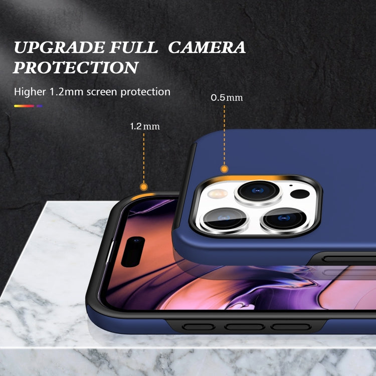 For iPhone 16 Plus Magnetic Ring Holder Phone Case(Navy Blue)