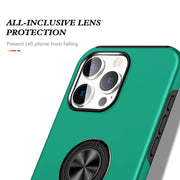 For iPhone 16 Plus Magnetic Ring Holder Phone Case(Dark Green)