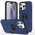For iPhone 16 Pro Magnetic Ring Holder Phone Case(Navy Blue) - iPhone 16 Pro Cases by PMC TechLife | Online Shopping South Africa | PMC TechLife | Buy Now Pay Later Mobicred
