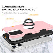 For iPhone 16 Pro Magnetic Ring Holder Phone Case(Rose Gold)