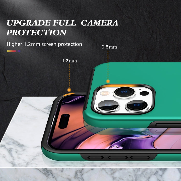 For iPhone 16 Pro Magnetic Ring Holder Phone Case(Dark Green)