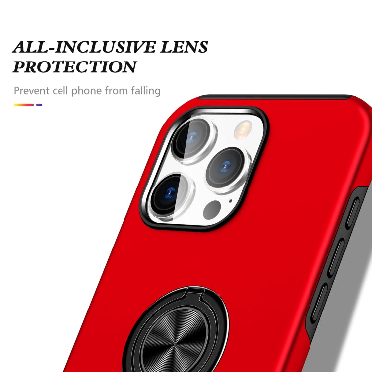 For iPhone 16 Pro Max Magnetic Ring Holder Phone Case(Red)