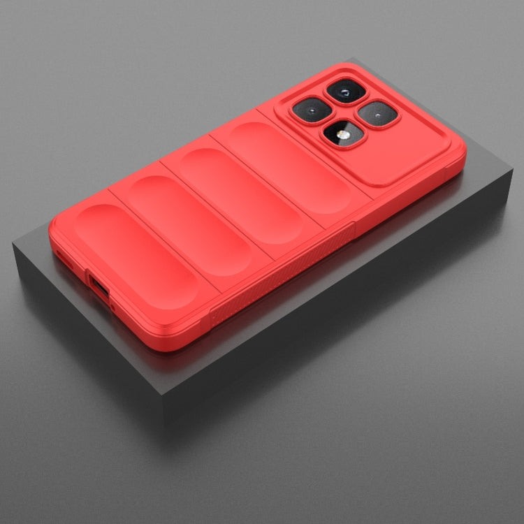 For Redmi K70 Ultra Global Magic Shield TPU + Flannel Phone Case(Red)