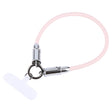 USB-C / Type-C to 8 Pin Data Cable Phone Anti-lost Short Lanyard, Length: 30cm(Pink Braid) - 2 in 1 Cable by PMC Jewellery | Online Shopping South Africa | PMC Jewellery | Buy Now Pay Later Mobicred