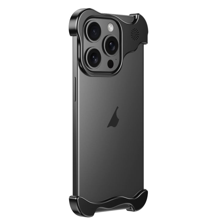 For iPhone 12 Pro Max Aromatherapy Alloy Frameless Phone Case(Black)